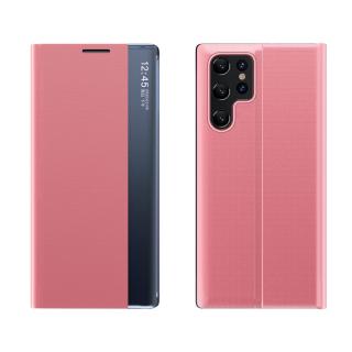 Pouzdro Sleep Case pro Samsung Galaxy S22 Ultra růžové