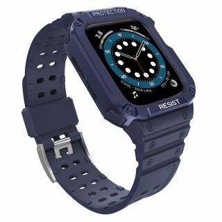 Protect řemínek + kryt k Apple Watch SE / 2 / 3 / 4 / 5 / 6 / 7 - 38/40/41mm blue / blue