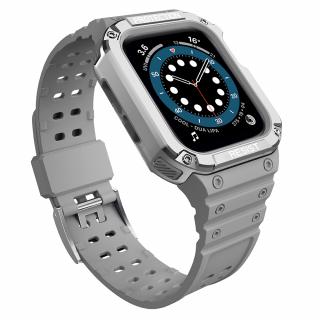 Protect řemínek + kryt k Apple Watch SE / 2 / 3 / 4 / 5 / 6 / 7 - 38/40/41mm grey / grey