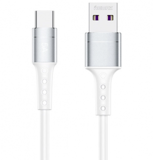 REMAX RC-198a USB kabel pro USB-C / 5A / 1m - stříbrný