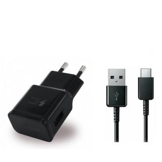 SAMSUNG EP-TA200EBE nabíječka + kabel USB-C černá (bulk) 2000mA