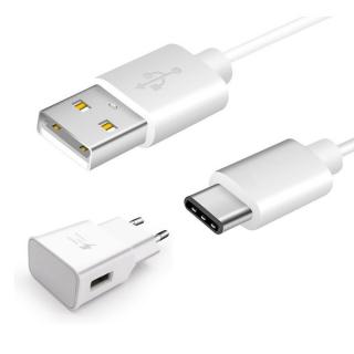 SAMSUNG EP-TA200EWE nabíječka + kabel USB-C bílá (bulk) 2000mA