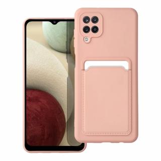 Silicone CARD case pouzdro / kryt s přihrádkou Samsung Galaxy A22 4G, růžové