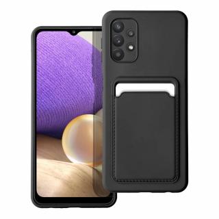 Silicone CARD case pouzdro / kryt s přihrádkou Samsung Galaxy A32 4G, černé