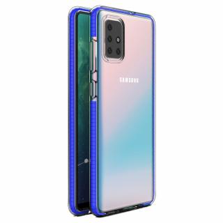 Spring Case TPU pouzdro pro Samsung Galaxy A71 clear / blue