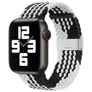 Strap Fabric řemínek k Apple Watch 2/3/4/5/6/SE 38mm/40mm black / white