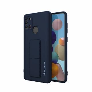 Wozinsky Kickstand Case pouzdro / kryt s opěrkou 3v1 pro Samsung Galaxy A21s navy blue