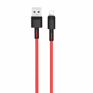 XO NB-Q166 USB kabel - iPhone lightning 1m / 5A červený