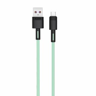 XO NB-Q166 USB kabel - Micro USB 1m / 5A zelený