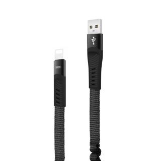 XO NB127 USB kabel - iPhone Lightning 1,2m / 2,1A - černý