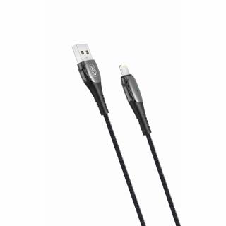 XO NB145 USB kabel - iPhone lightning 1m / 2,4A černý