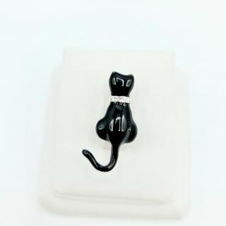 Brož Kočička černá malá