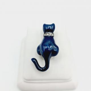 Brož Kočička modrá