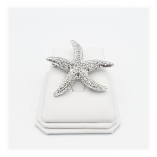 Brož Mořská hvězdice Swarovski® Crystal