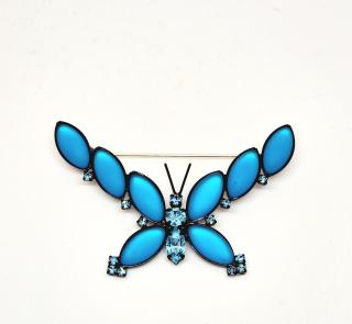 Brož Motýl blue