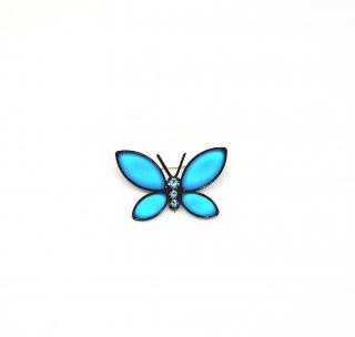 Brož Motýlek modrý