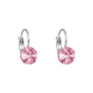 Dětské náušnice rivolka 6 mm swarovski rosa