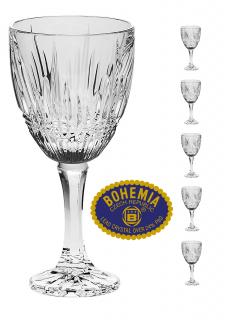 Křišťálové sklenice na víno 250ml  Bohemia Crystal, 6ks