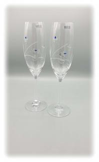 Křišťálové sklenice s kamínky Swarovski® Blue