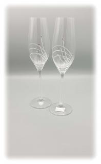 Křišťálové skleničky s vlnkami a kamínky Swarovski® Crystal
