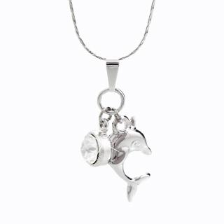 Náhrdelník Delfín s kamínkem Swarovski® Crystal