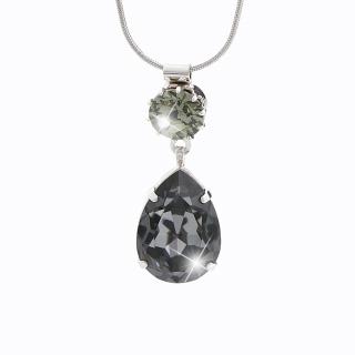 Náhrdelník Drop s kameny Swarovski® Black Diamond