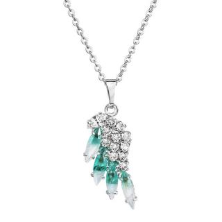 Náhrdelník Křídlo mini s kameny Swarovski® Aqua