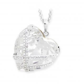Náhrdelník Křišťálové srdce s kamínky Swarovski® Crystal