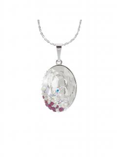Náhrdelník Ovál s hvězdicí s kameny Swarovski® Crystal 18 mm