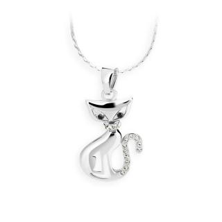 Náhrdelník s kameny Swarovski® kočka
