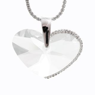 Náhrdelník srdce osázené kamínky Swarovski® Crystal II