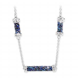 Náhrdelník Válečky Swarovski® Bermuda Blue