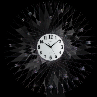 Nástěnné hodiny evolventa stříbrné