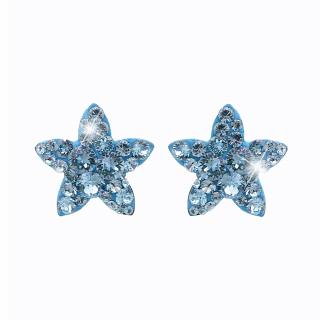 Náušnice Mořská hvězdice Swarovski® Aquamarine