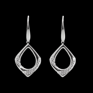 Ocelové náušnice Pisara Swarovski® Crystal