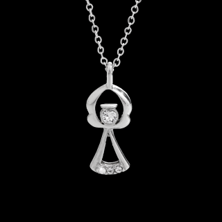 Ocelový náhrdelník Andílek Swarovski® Crystal