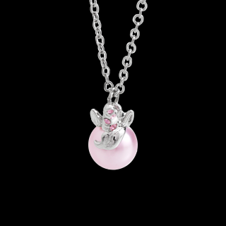 Ocelový náhrdelník Hlava jednorožce Swarovski® Rose