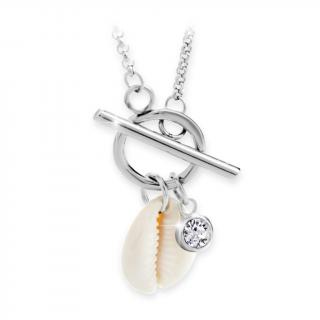 Ocelový náhrdelník Kauri mušle Swarovski® Crystal