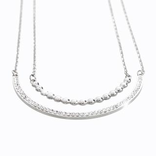 Ocelový náhrdelník River Swarovski® Crystal Rhodium