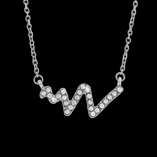 Ocelový náhrdelník Sinus Swarovski® Crystal