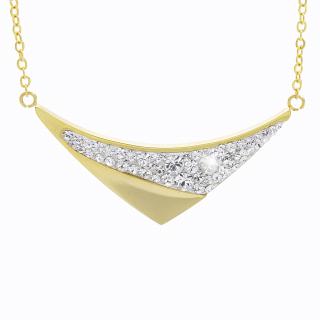 Ocelový náhrdelník Šipka Swarovski® Crystal Gold