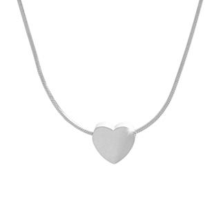 Ocelový náhrdelník Srdíčko provlečené crystal