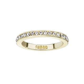 Prsten osázený kameny Swarovski gold