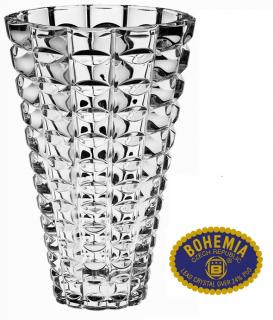 Skleněná váza 26cm - křišťálové sklo Bohemia Crystal
