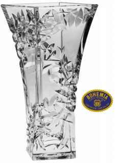 Skleněná váza 29cm - křišťálové sklo Bohemia Crystal