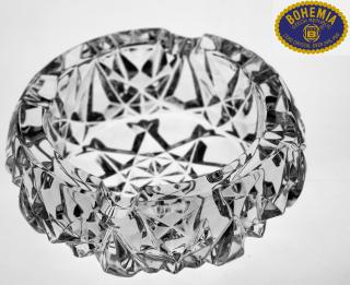 Skleněný popelník 15,5cm - křišťálové sklo Bohemia Crystal