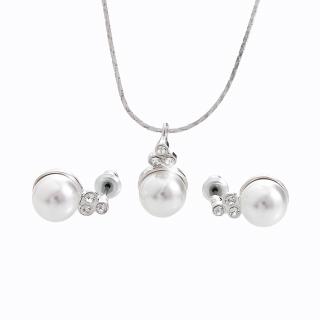 Souprava Perličky s kameny Swarovski I - náušnice, náhrdelník