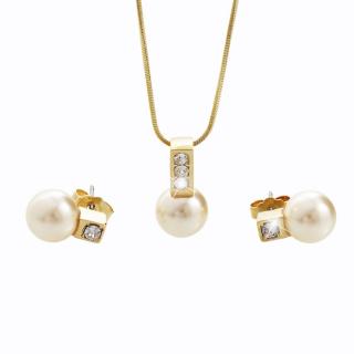 Souprava s perlami Swarovski®  - náušnice, náhrdelník