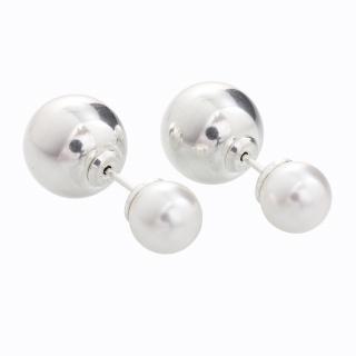 Stříbrné náušnice s perlou Swarovski® components III.