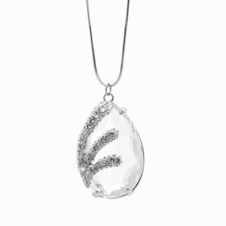 Stříbrný náhrdelník Kapka osázená Swarovski crystal